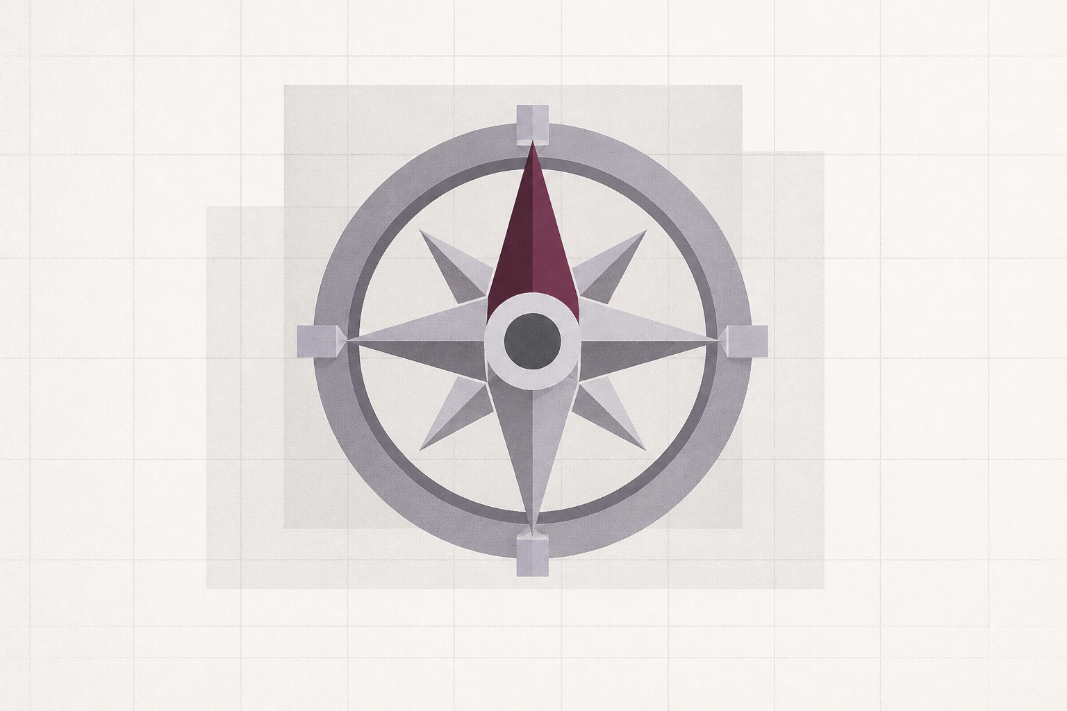 Geometric compass symbolising strategic direction